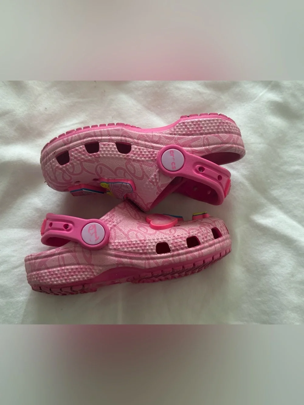 Kids Pink Barbie Crocs